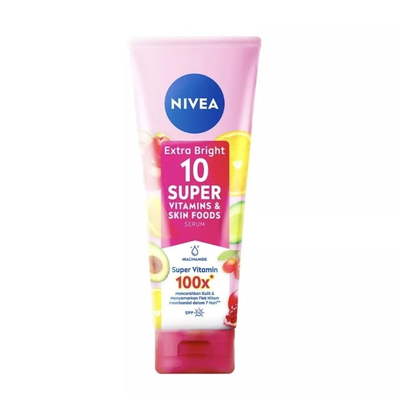 NIVEA Extra Bright Body Serum 10 Super Vitamin &amp; Skin Food 180mL