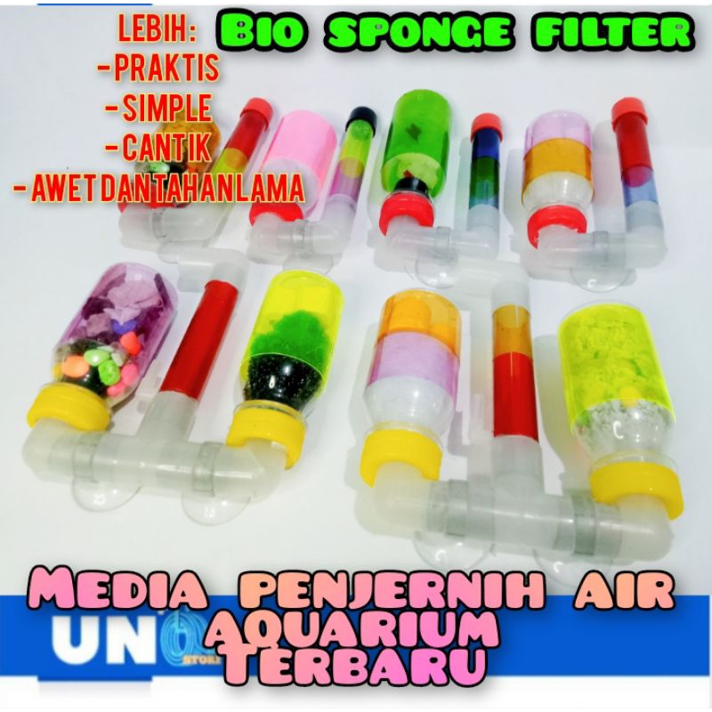 BIO SPONGE FILTER DAN AIR LIFT FILTER MEDIA PENJERNIH AIR AQUARIUM CANTIK