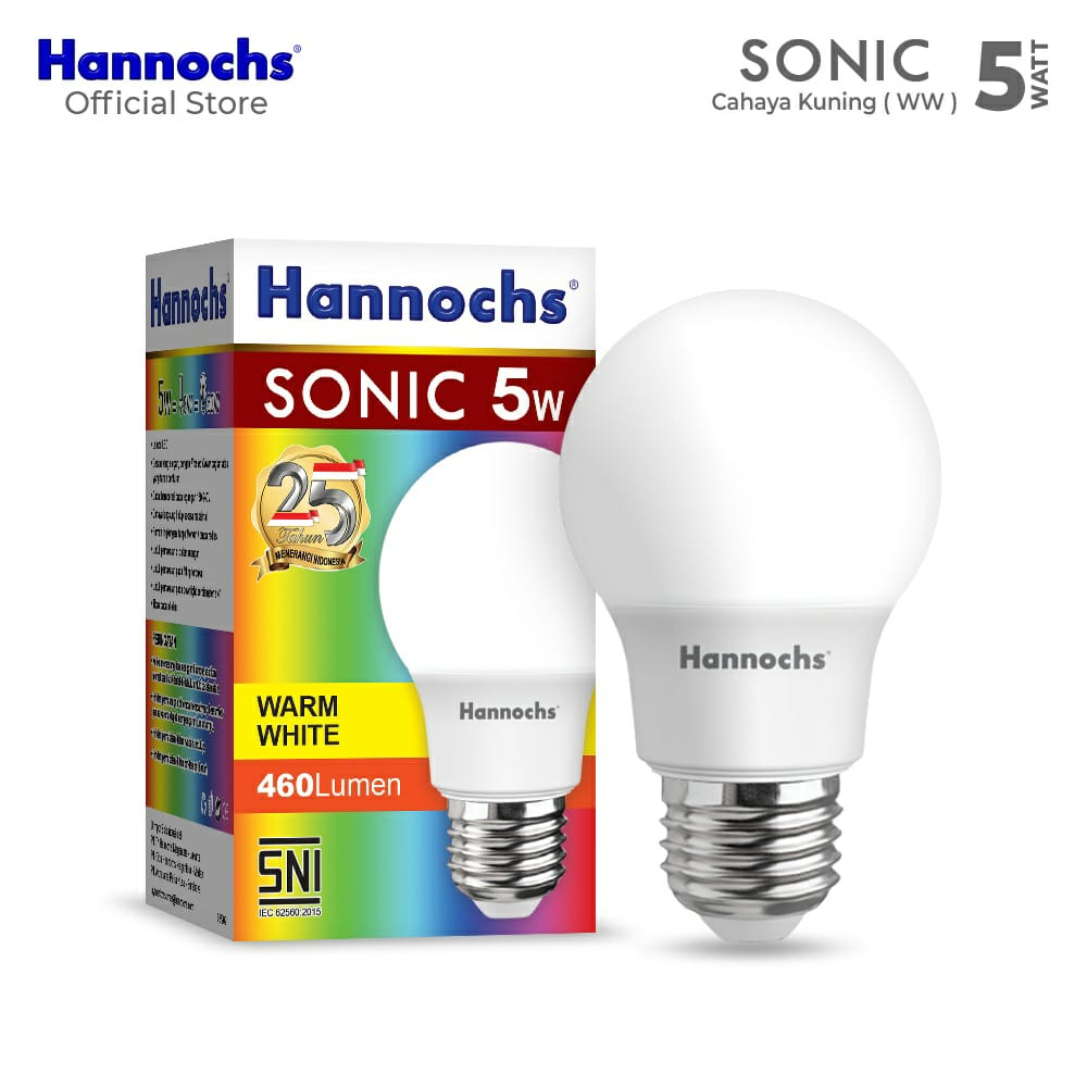 (JB99) Hannochs Lampu LED Sonic 5 Watt - Cahaya Kuning