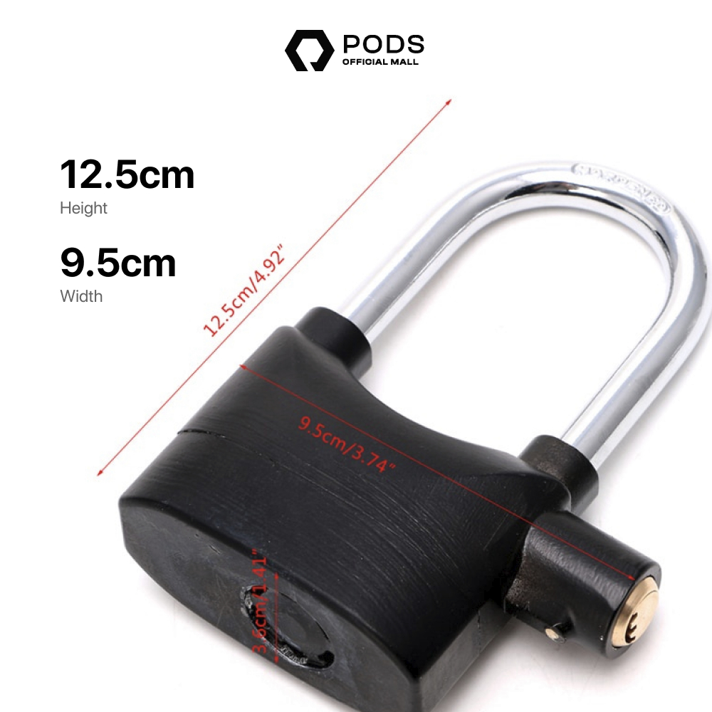 ThePods Gembok Alaram Lock Anti Maling Multifungsi - Gembok Alarm Anti Maling Motor, Mobil, Sepeda, Rumah by Pods Indonesia