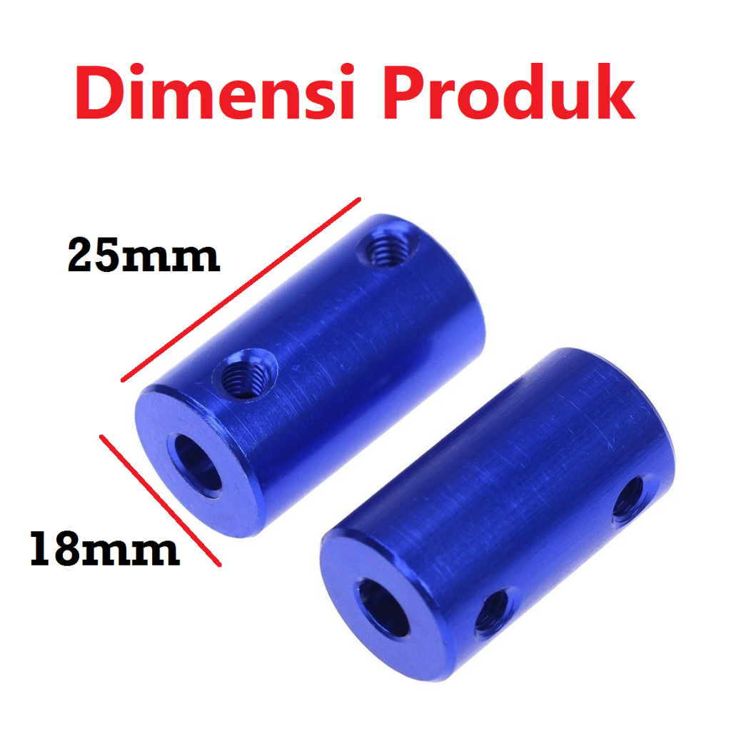 [HAEBOT] Rigid Shaft Coupler D18L25 8mm 8x8 8x10 Coupling CNC 3D Printer Fixed Penghubung Shaft Mesin Nema Aluminium Alloy Motor Stepper Konektor Type