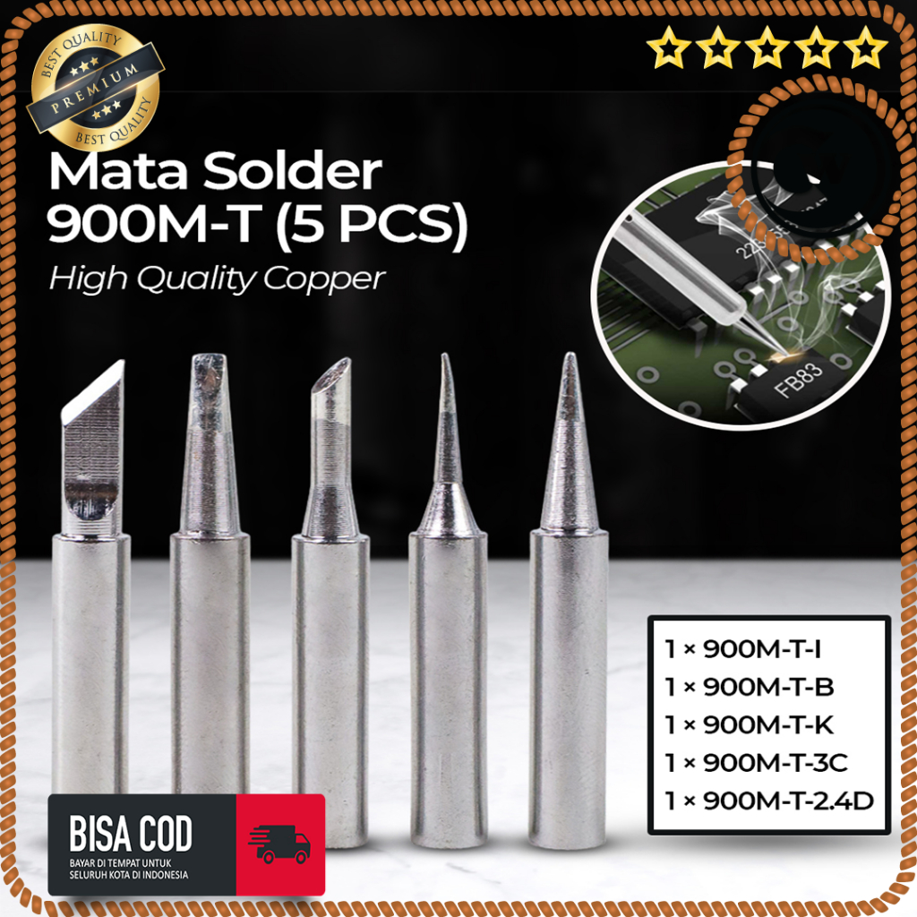 Kepala Mata Solder 900M-T 5 PCS High Quality Copper