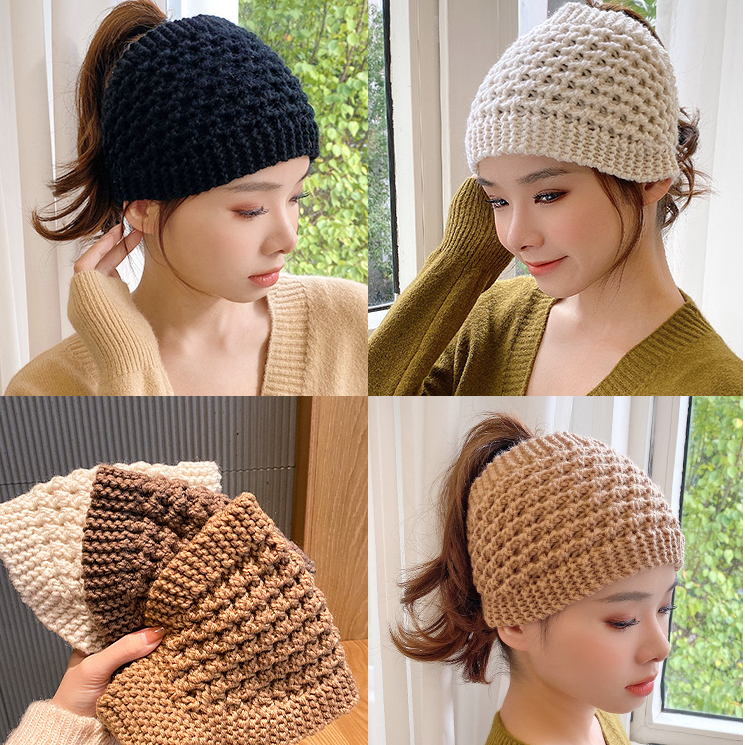 Bandana Korea Dewasa Fashion Warna Solid Hairband Import Sederhana Soft ​kapas Aksesoris  Premium  Wanita rajut Korean Style