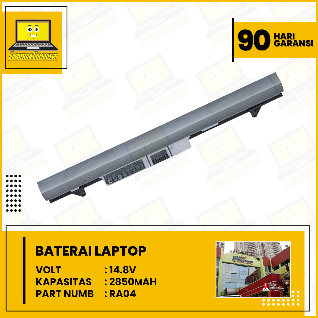 Baterai Laptop HP ProBook 430 G1, ProBook 430 G2 (RA04)