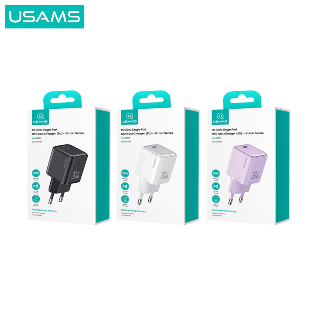 USAMS X-ron Adaptor Kepala Fast Charger Single Port PD30W
