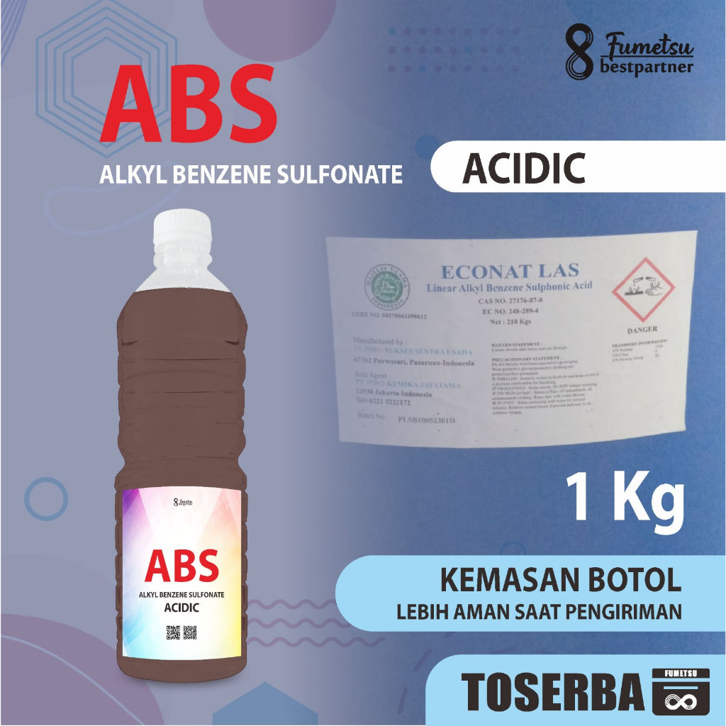 ABZ / Alkyl Benzene Sulfonate  Kemasan 1kg ( 1Liter Pet )