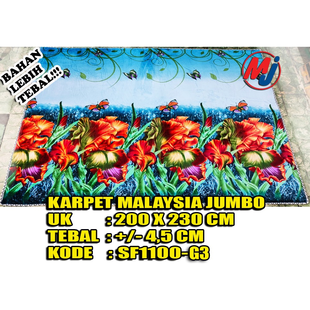 AMBAL MALAYSIA JUMBO KING SIZE 200 X 220 CM TEBAL DAN LEMBUT Bahan Bulu Karpet Bulu malaysia