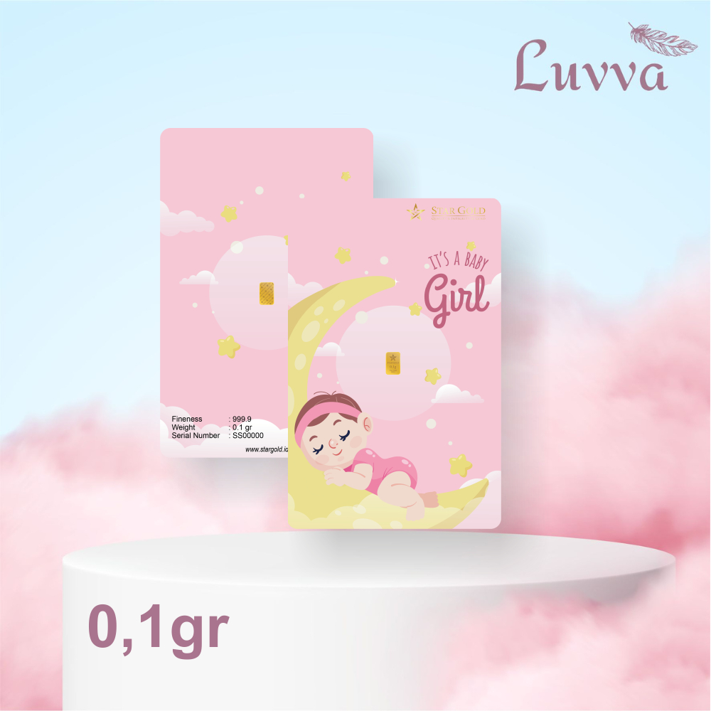 Logam Mulia Micro Gold Star Gold Baby Girl Series 0.1gr
