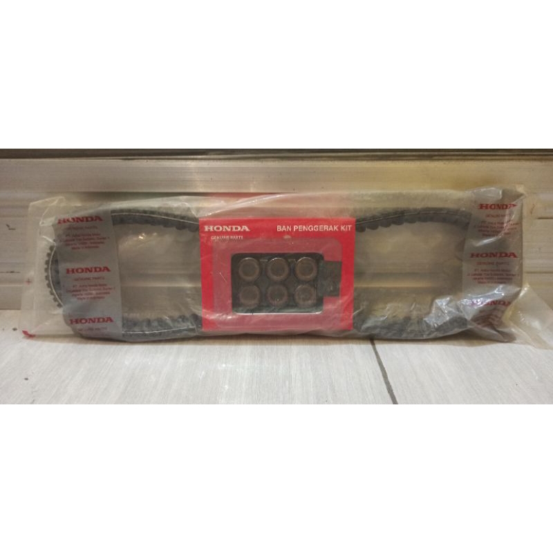 V-BELT/VANBELT/TALI VAN BELT SET PLUS ROLLER ASLI ORIGINAL AHM 100% KODE K36,VARIO 125 LED,PCX OLD,V