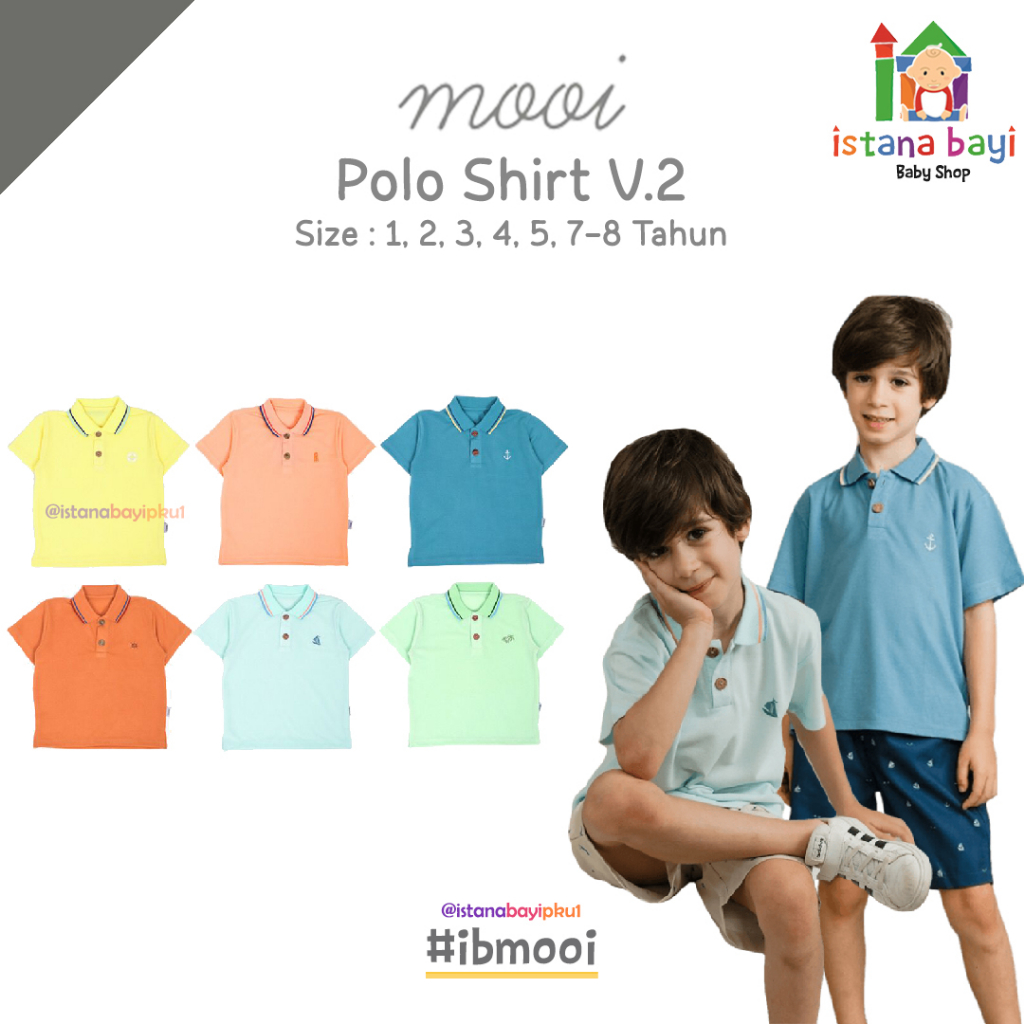 MOOI POLO SHIRT - Kaos kerah anak / kemeja anak 1-8 Tahun