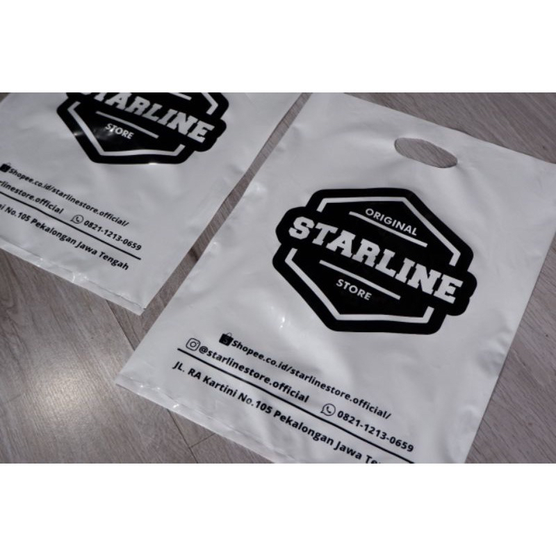 Sablon Plastik Ziplock Laundry Sepatu Zip Baju  (isi 200pcs) sudah termasuk plastik dan sablon