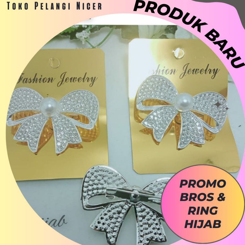 Bros Jilbab Bross Pin Hijab Pita Mutiara Pearl