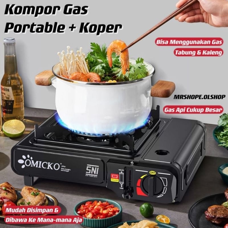 Os3- Kompor Gas Portable 2 In 1 / Kompor Portable / Tungku