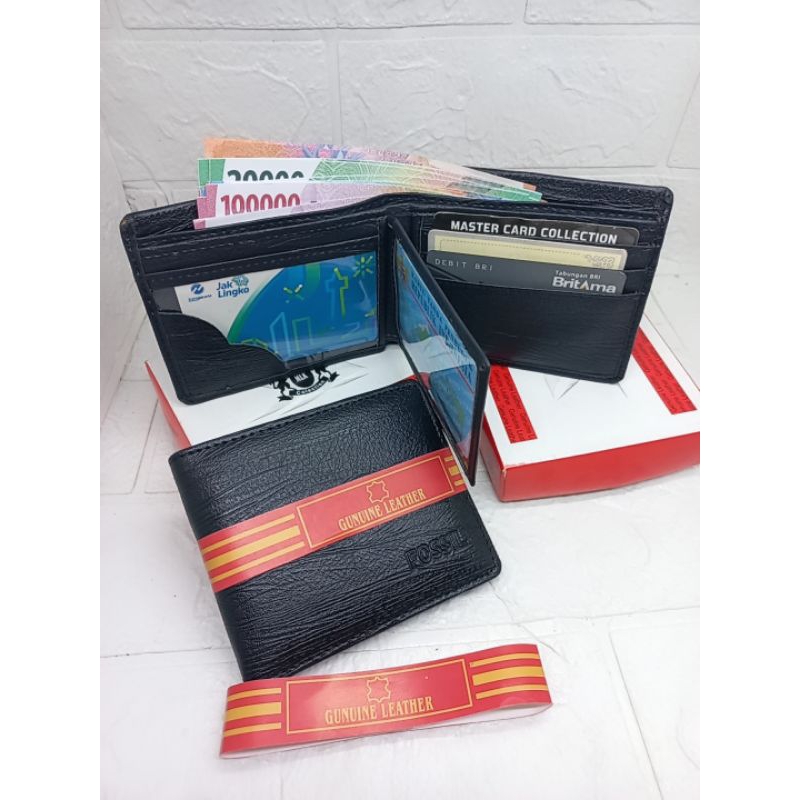 DOMPET PRIA KULIT PU DOMPET KULIT MOTIF SERAT