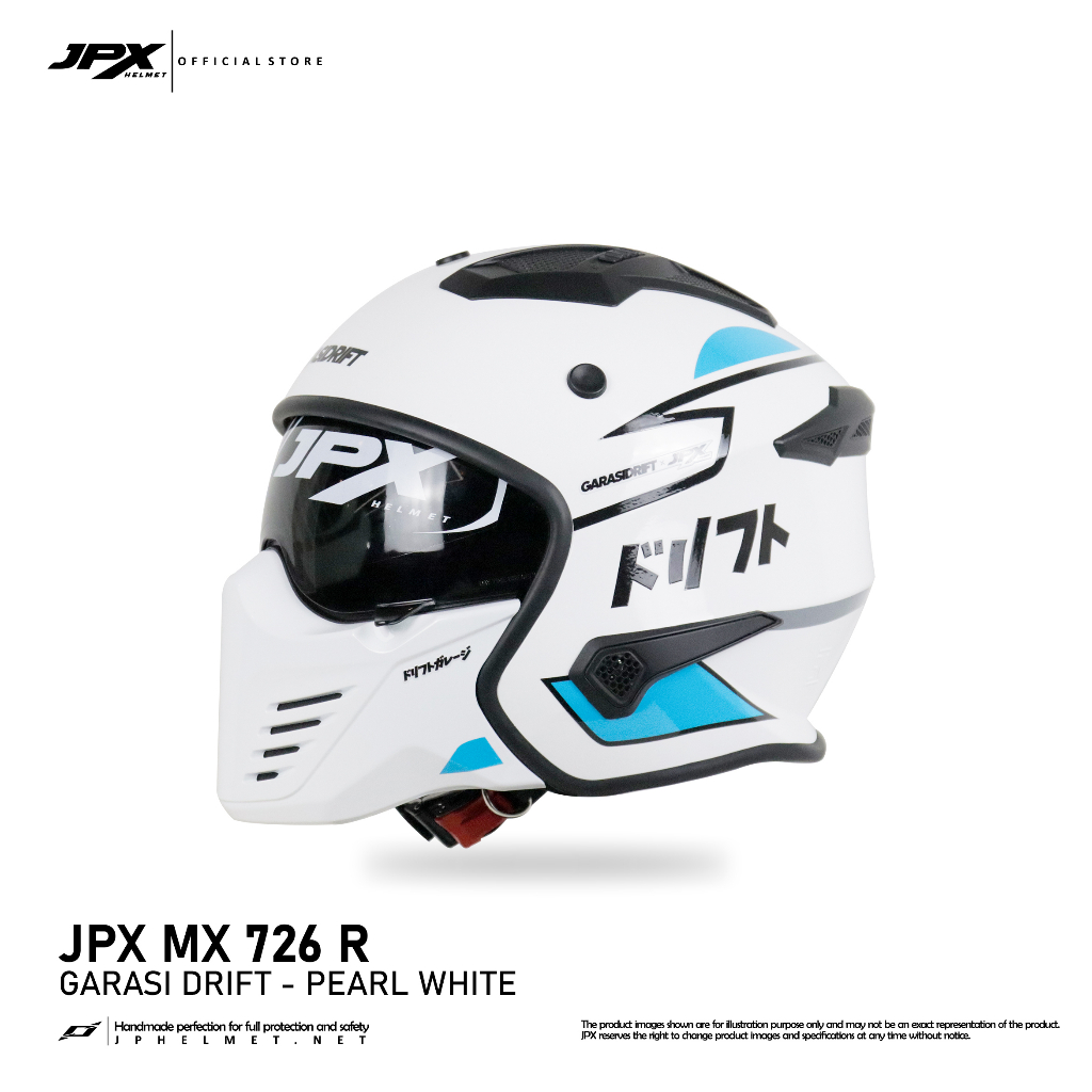 Helm Full Face Modular Pria Wanita Harian Motor Standar SNI DOT ECE JPX MX-726R - Garasi Drift