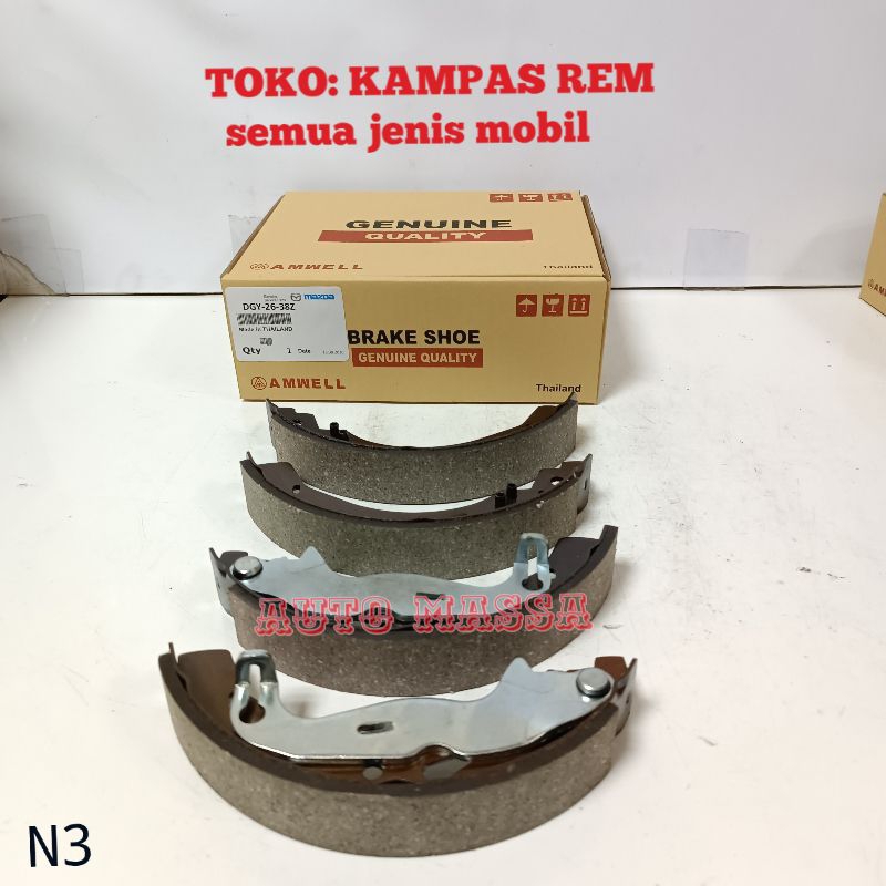KAMPAS REM BELAKANG MAZDA 2 HATCHBACK BRAKE SHOE MAZDA 2