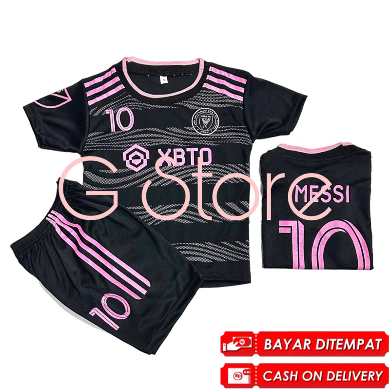 bisa cod setelan bola anak inter miami club messi terbaru set kaos sepakbola termurah berkualitas baju futsal laki