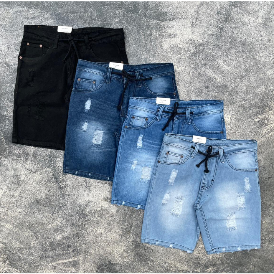 Celana Pendek Jeans Denim Robek Celana Jeans Pendek Ripped