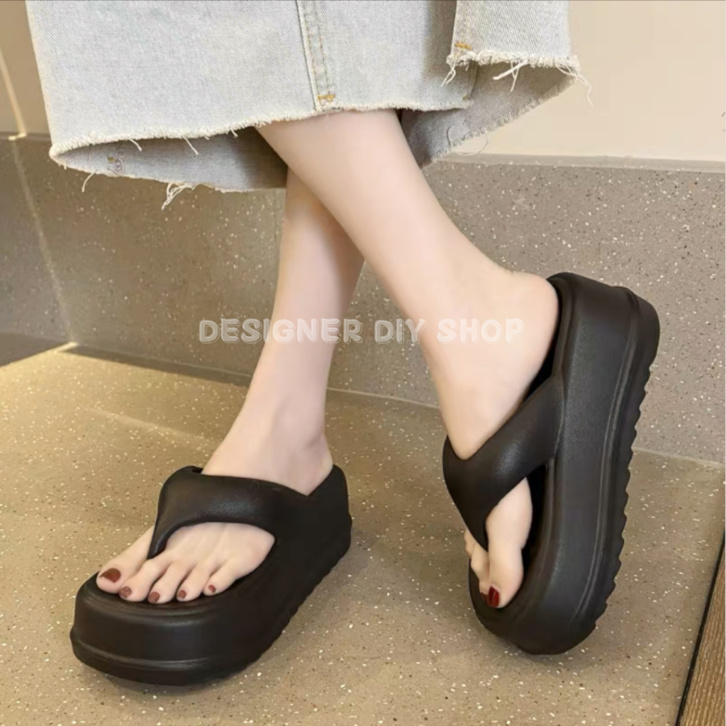 Sandal Wanita Jepit Jelly Wedges Korea Style Terbaru