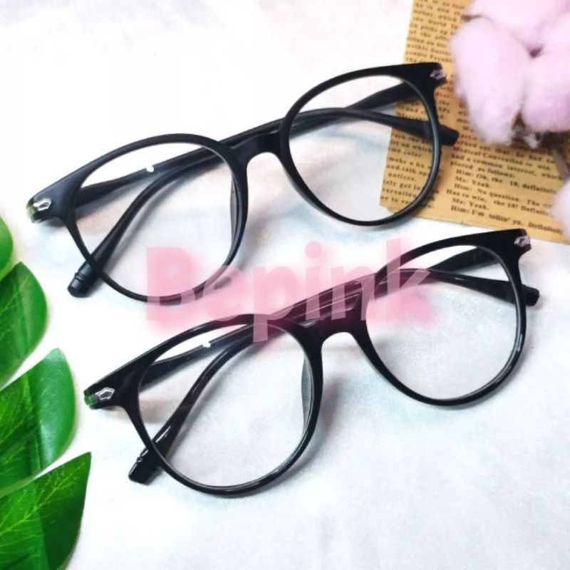 KACAMATA BULAT STYLE ANTI RADIASI FRAME (BEPINK OFFICIAL)