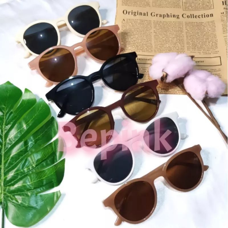 KACAMATA VINTAGE FASHION KOREAN - BULAT MATA KUCING SUNGLASSES (BEPINK OFFICIAL)