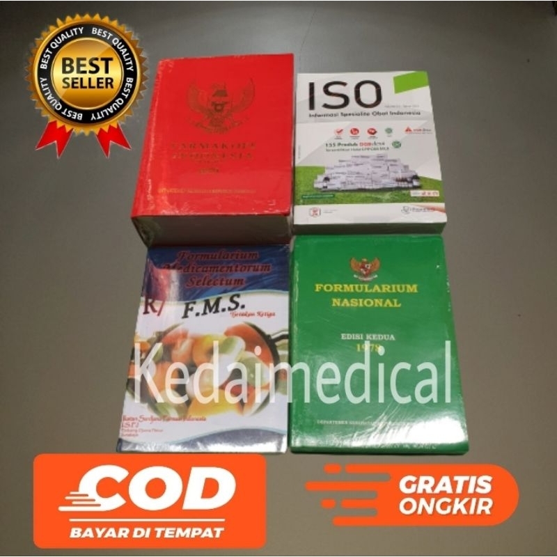 Paket 4 Buku Farmasi : Farmakope 3, ISO, FORNAS, FMS