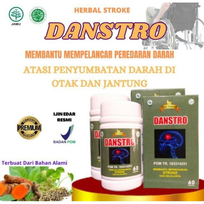 obat herbal kapsul DANSTRO khasiat ampuh mengobati stroke berat stroke ringan melancarkan sirkulasi 