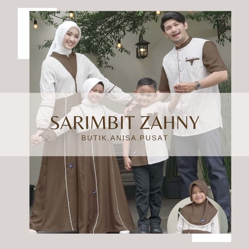 Sarimbit Mutif 2023 Sarimbit Zahny Brown Tuffle Brown Stripper Gamis Zahny Koko Zahid