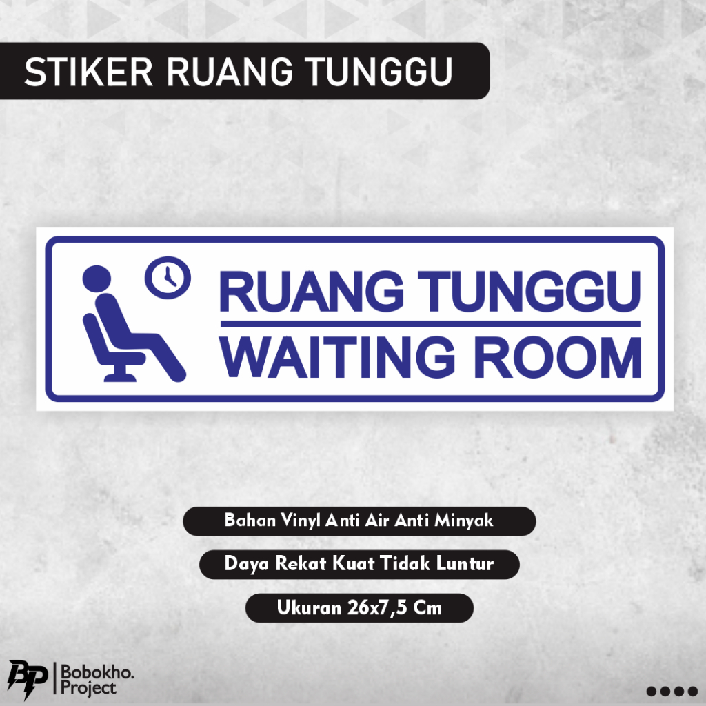 

Sign Sticker Ruang tunggu / stiker ruang tunggu / stiker waiting room