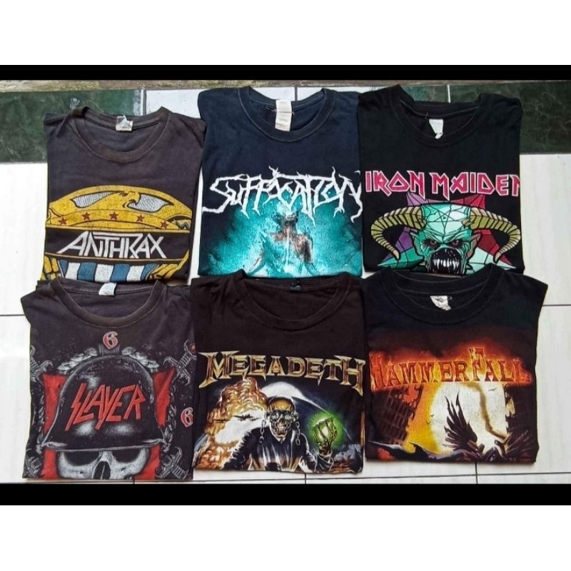 borongan kaos band vintage