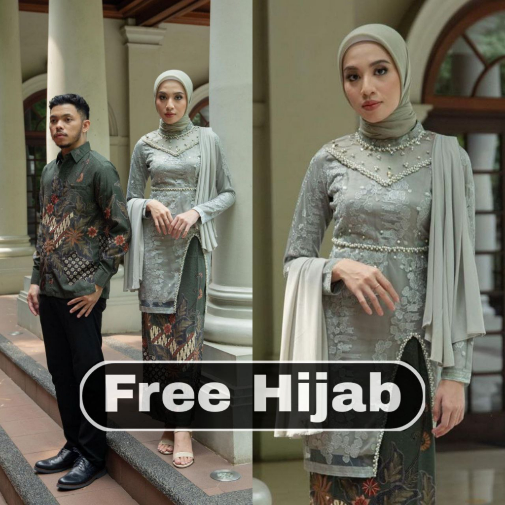 ( ADA JUMBO ) Kebaya Couple Kemeja Batik Lengan Panjang | Kebaya Hana Series