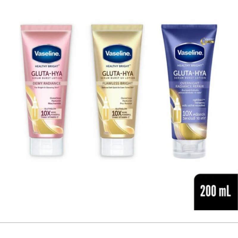 ORIGINAL Vaseline Healthy Bright Gluta Hya Serum Burst Lotion 200 ML Hyraluronic