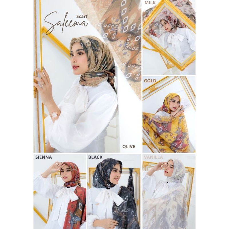 Halwa POLENE Basic Scarf Kerudung Voal Motif Printing BALQIS ELLAURA Saleema scarft by HALWA APPAREL