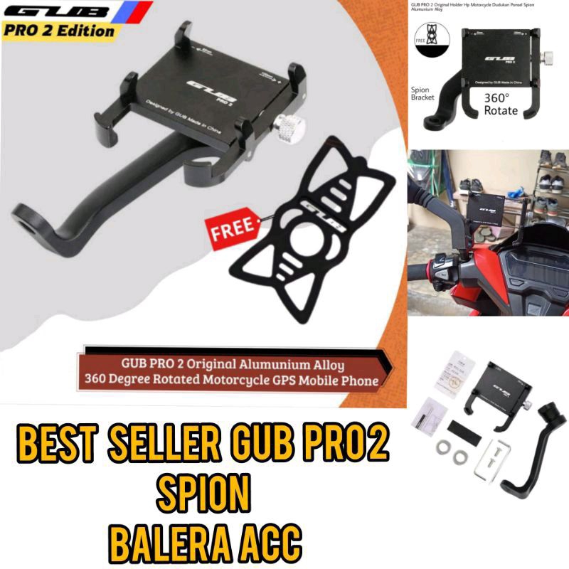 Paket GUB P30 Phone Holder + Bracket Spion MOTOWOLF ORIGINAL NMAX PCX ADV VARIO BEAT FAZZIO FILANO DLL