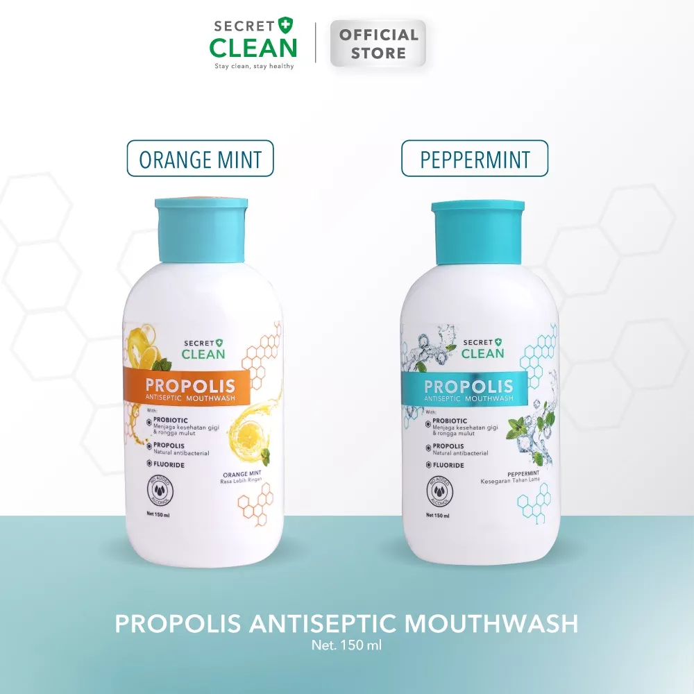 Secret Clean Propolis Antiseptic Mouthwash 150ml, 300ml,500ml