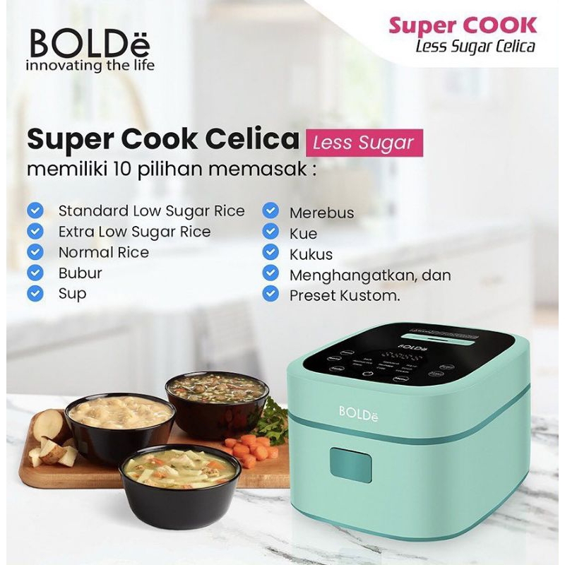 Super Cook Less Sugar Celica Digital 1,2 Liter Original BOLDe