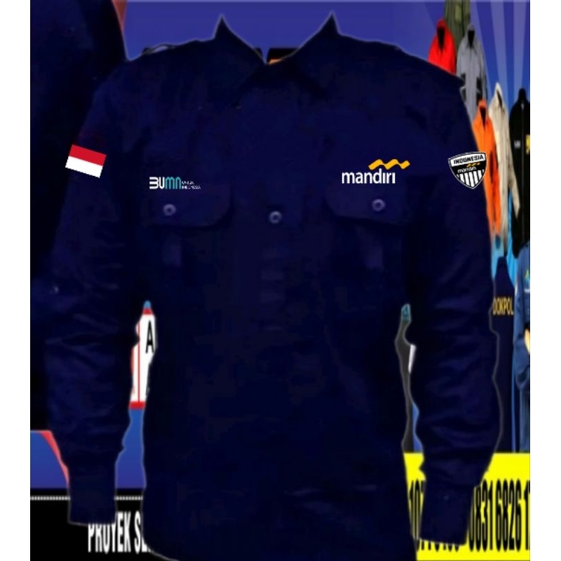 kemeja Bank mandiri baju bank mandiri seragam bank mandiri Pdh bank mandiri Pdl bank mandiri kemeja 