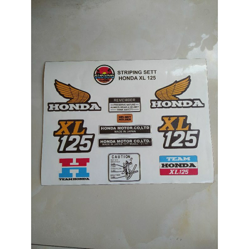 Striping sticker sett Honda XL125