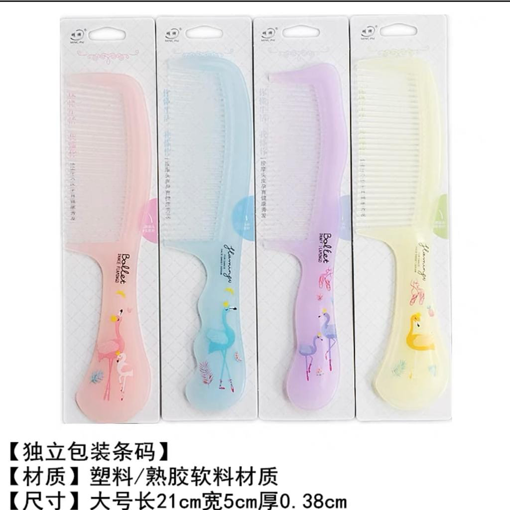 ✿ELYSABETHME✿  Sisir rambut gagang renggang bolong satu lucu aksesoris rambut hair tools