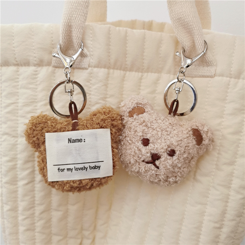 Gantungan kunci name tag bear / gantungan tas name tag