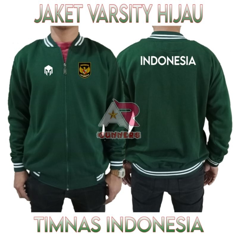 JAKET INDONESIA JAKET TIMNAS LOGO BORDIR DAN SABLON