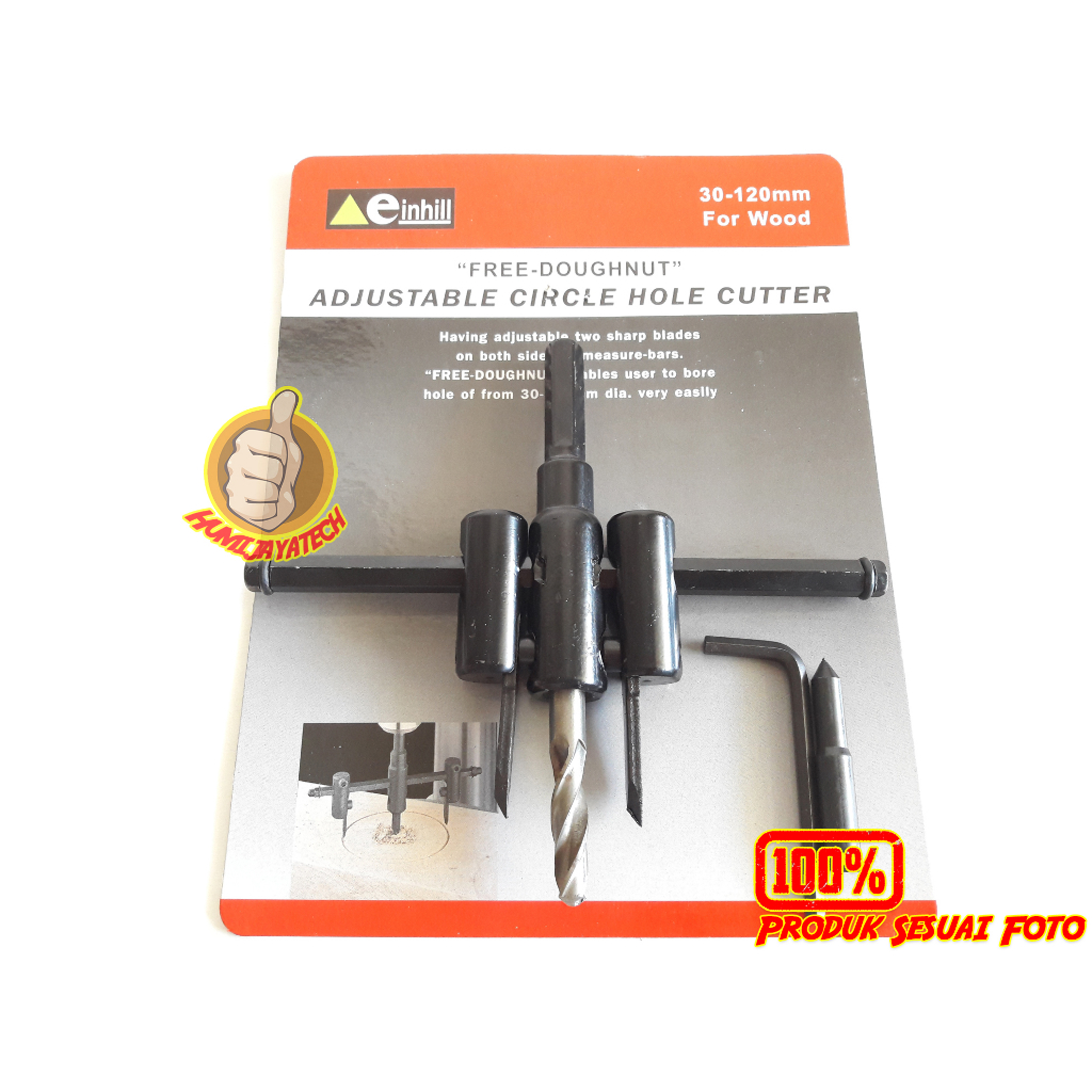 Adjustable Circle Hole Cutter Einhill / Mata Bor Adjustable / Mata Bor Jangka