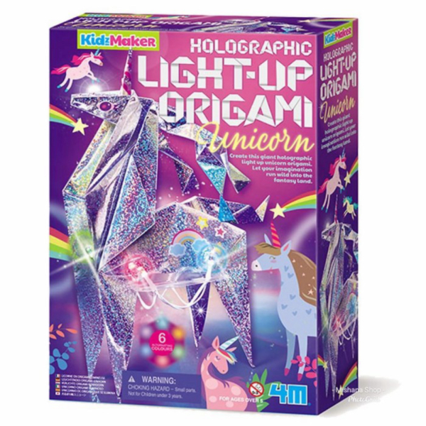

Dijual Kidzmaker Holographic Light Up Origami Unicorn 4M Glow in The Dark Diskon