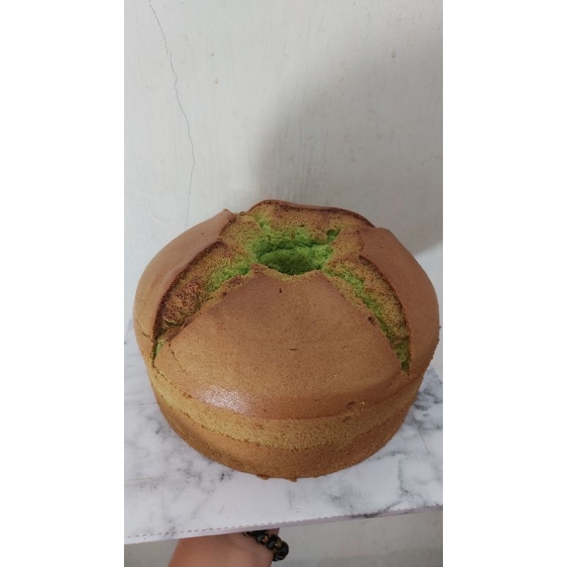 

Chiffon pandan (endapan asli pandan)