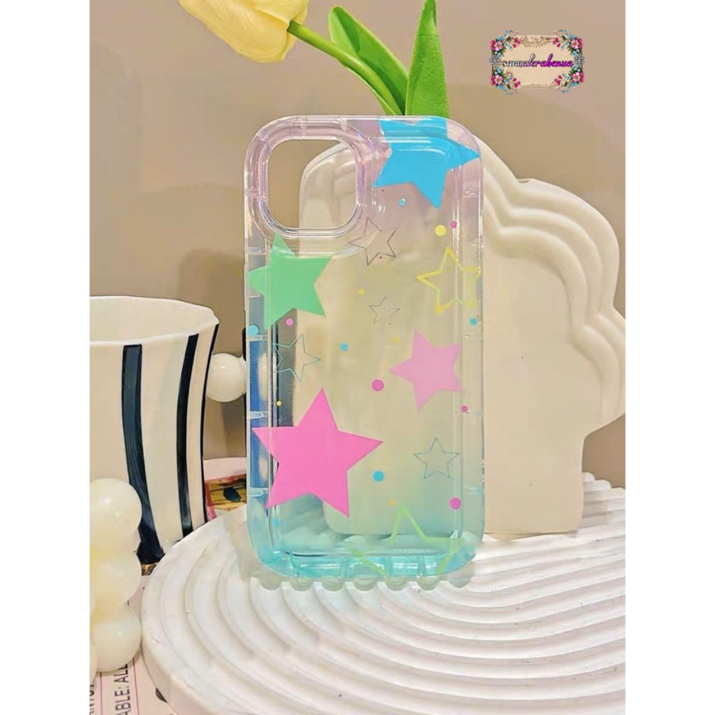 SS835 SOFTCASE SILIKON SHOCKPROOF AIR BAG STAR COLORFULL FOR OPPO A3S C1 A5 A1K C2 A5S A7 A12 A11K A15 A15S A16 A16S A54S A16K A16E A17 A17K A31 A8 A5 A9 A37 NEO 9 A52 A92 A72 A53 A33 A54 A55 A57 A39 A57 2022 A77S A58 A78 A38 A18 4G SB5775