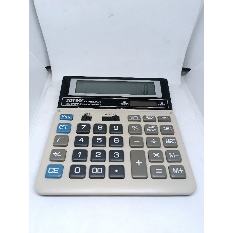 CALCULATOR KALKULATOR BESAR 12 ANGKA PLASTIK DUA SUMBER CAHAYA BATERAI MEREK JOYKO CC 868CH 1 PCS