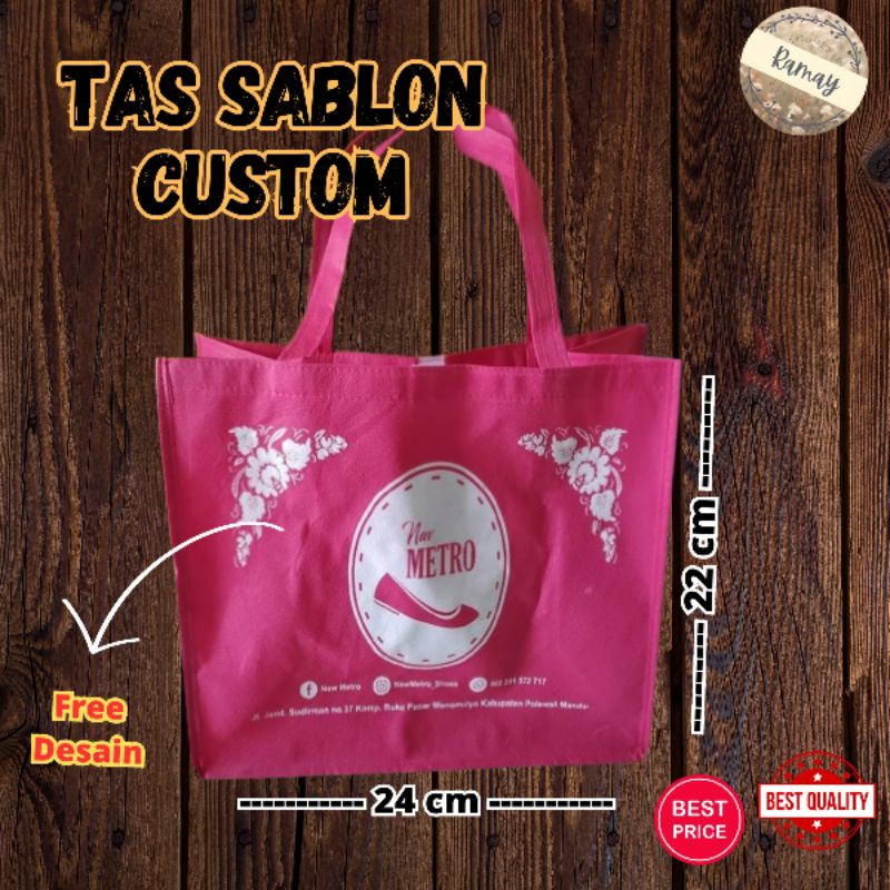 

TAS SABLON CUSTOM MURAH FREE DESAIN UK. 24x14x22 cm/TAS SOUVENIR/SOUVENIR WEDDING/TAS LOGO USAHA/TAS LUCU TERLARIS