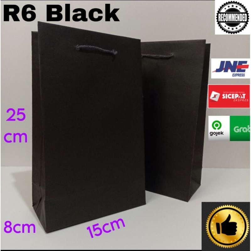 

Paperbag Botol Black |Tas Kertas Botol |GoddieBag Botol Kertas Size L