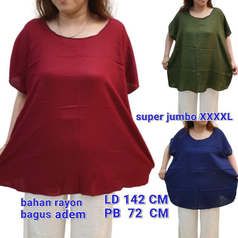 rayon super jumbo XXXL sultan batik kotak tgn blon