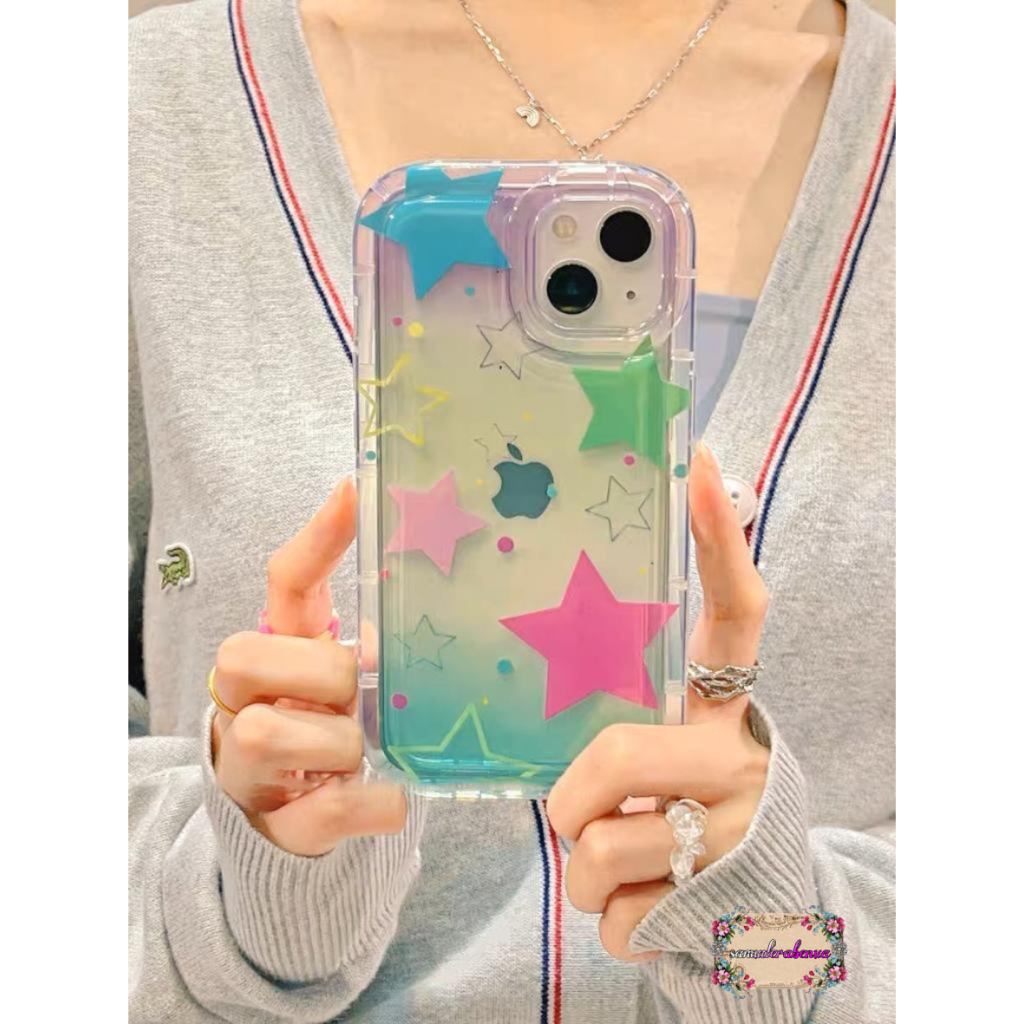 SS835 SOFTCASE SILIKON SHOCKPROOF AIR BAG STAR COLORFULL FOR REALME 5 5I 5S C3 7I C17 10 4G C11 C12 C25 C25S C15 C20 C20A C11 2021 C21Y C25Y C30 C30S C31 C33 C35 C55 C53 NARZO 50I 50A PRIME SB5779